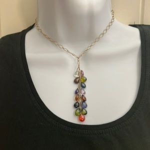 Delicate Choker with Drop Crystals